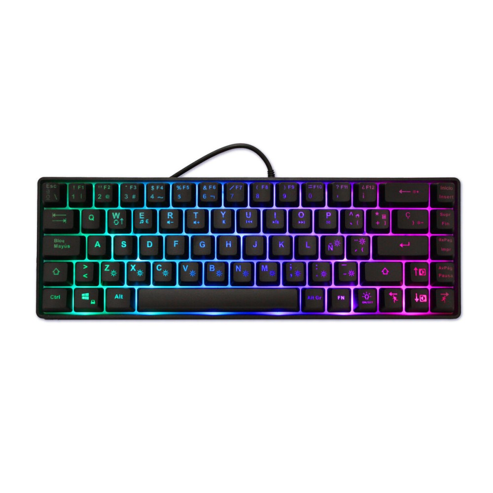 Tastatură CoolBox mini TM065 Negru Qwerty Spaniolă
