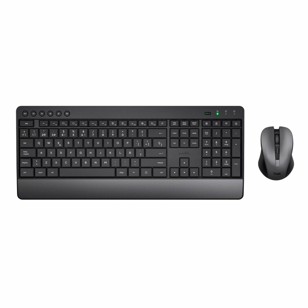 Tastatură și Mouse Trust Trezo Negru Qwerty Spaniolă Spaniolă QZERTY