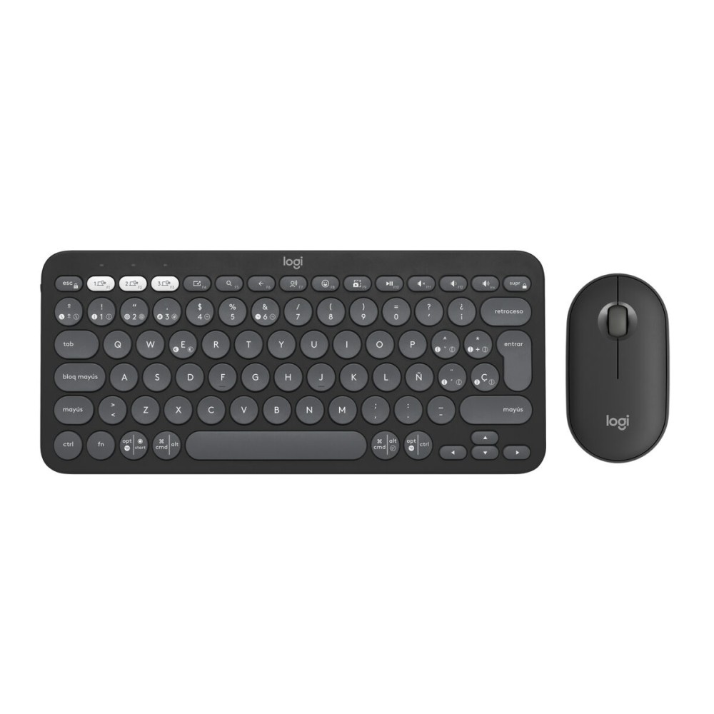 Tastatură și Mouse Logitech Pebble 2 Combo Grafit Qwerty Spaniolă