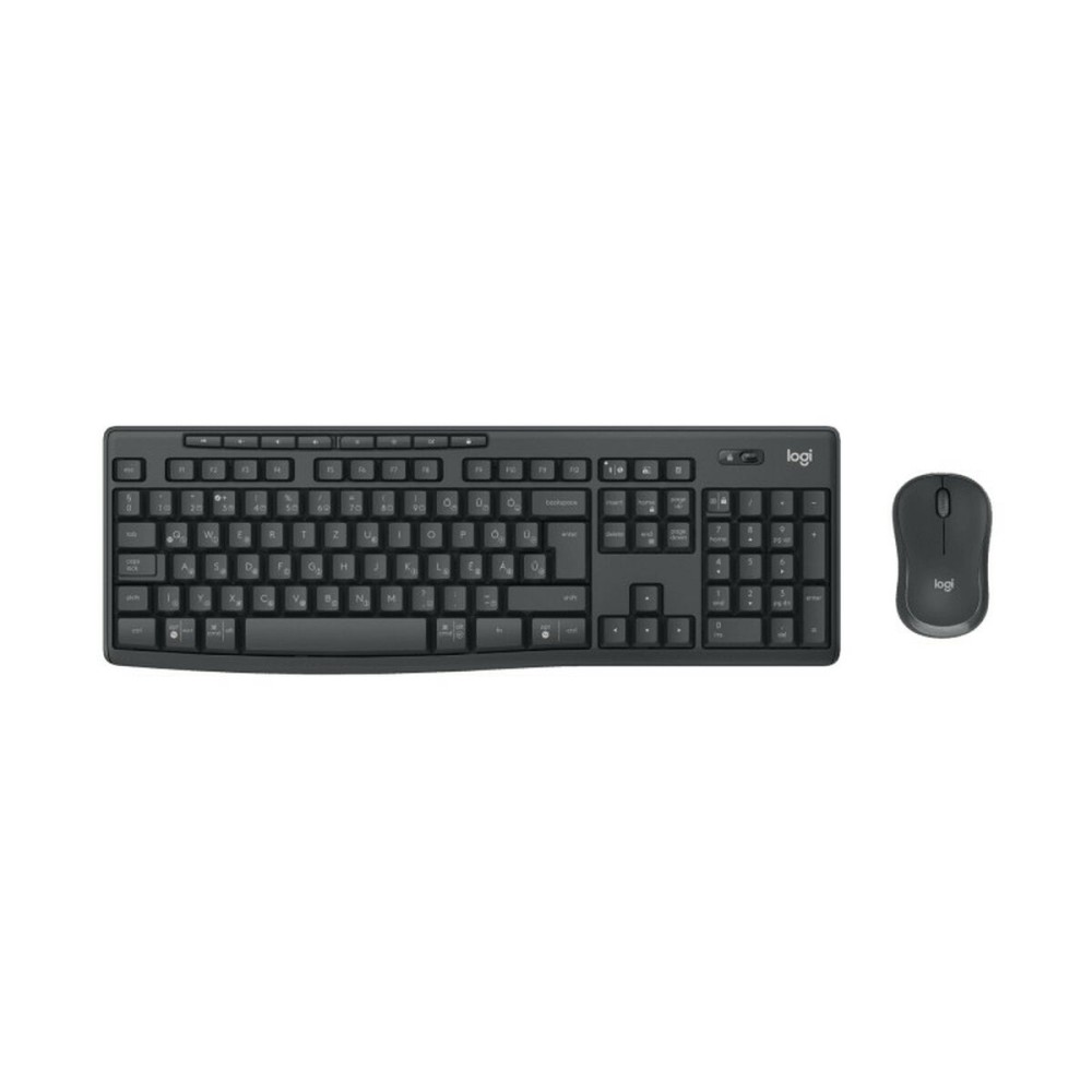 Tastatură și Mouse Logitech MK370 Grafit Qwerty portugheză