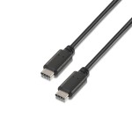 Cablu USB-C Aisens A107-0056 Negru 1 m