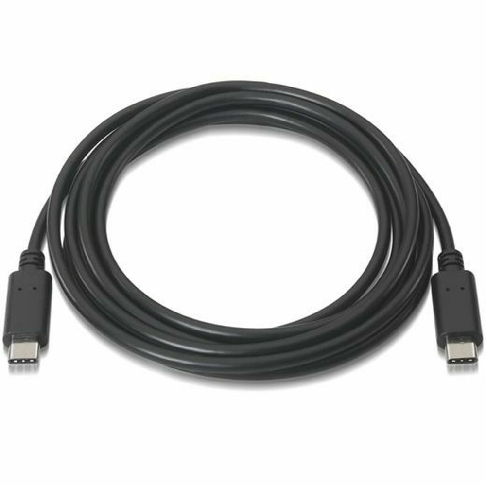 Cablu USB-C Aisens A107-0056 Negru 1 m