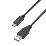 Cablu USB A la USB-C Aisens A107-0450 Negru 1,5 m