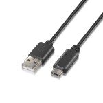 Cablu USB A la USB-C Aisens A107-0052 Negru 2 m