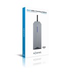 Hub USB Aisens ASUC-8P004-GR Gri 100 W 4K Ultra HD