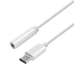 Adaptor USB-C la Jack 3.5 mm Aisens A109-0384 Alb 15 cm