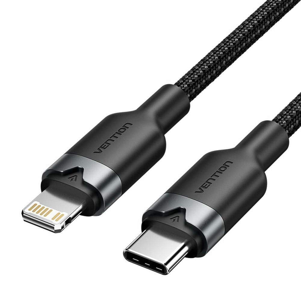 Cablu USB-C la Lightning Vention CABLECABL Negru Aluminiu