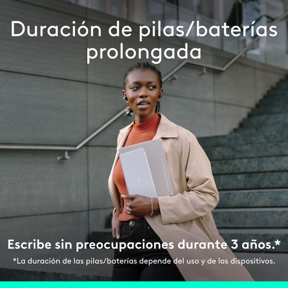 Tastatură Bluetooth Logitech 920-013011 Qwerty Spaniolă Gri Alb/Gri