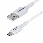 Cablu USB Startech USB2AC1MNCWHE Alb 1 m
