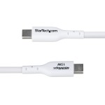 Cablu USB Startech USB2AC3MNCWHE Alb 3 m