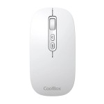 Mouse Fără Fir CoolBox COO-MOU-W02-W Alb 1600 dpi