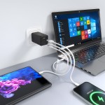 Încărcător de Perete Aisens GAN Negru 100 W