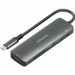 Hub USB Aisens USB-C DOCK 6 EN 1 GRIS Gri 100 W