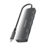Hub USB Aisens USB-C DOCK 6 EN 1 GRIS Gri 100 W