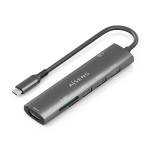 Hub USB Aisens 7 EN 1 Gri 100 W