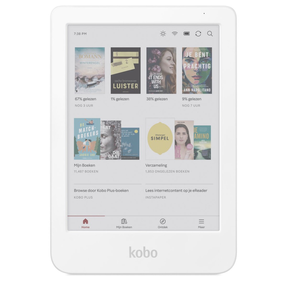 eBook Kobo N367-KU-WH-K-CK Alb 16 GB 6"