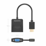 Adaptor HDMI la SVGA cu Audio Aisens A122-0947 Negru 15 cm