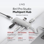 Hub USB Linq Byelements LQ49081PS Alb Gri