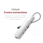 Hub USB Linq Byelements LQ49051 Alb Gri