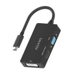 Adaptor USB-C la VGA/HDMI/DVI Aisens A109-0954 Negru 15 cm