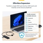 Hub USB Startech H5A4A-USB-HUB-2 Negru