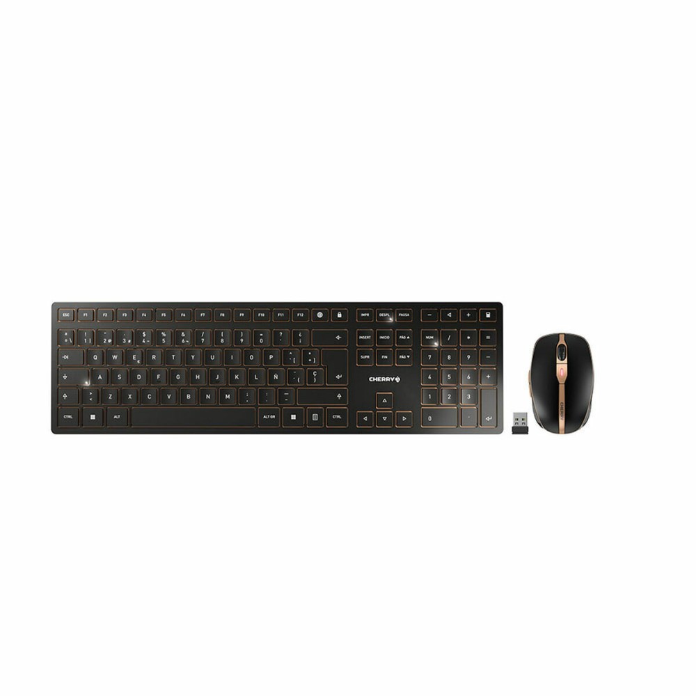 Tastatură și Mouse Cherry JD-9100ES-2 Negru Spaniolă QWERTY