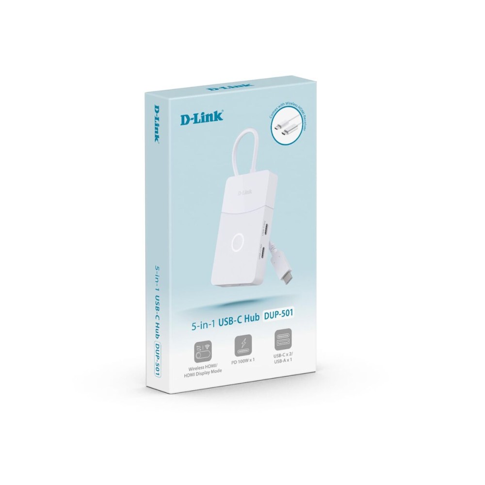 Hub USB D-Link DUP-501 Alb
