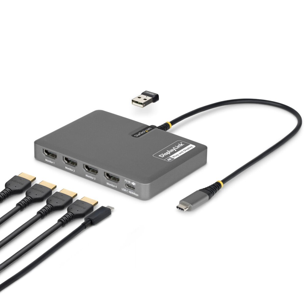 Cablu USB Startech QUAD-USB-HDMI-ADAPT Gri