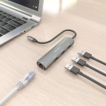 Hub USB Aisens ASUC-4P038-GR Gri