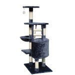 Ansamblu de joacă pentru pisici Gloria Sinu Gri Poliester Lemn Hârtie Plastic Sisal 7,5 cm 55 x 40 x 120 cm