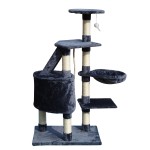 Ansamblu de joacă pentru pisici Gloria Sinu Gri Poliester Lemn Hârtie Plastic Sisal 7,5 cm 55 x 40 x 120 cm