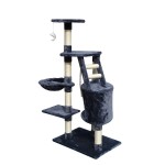 Ansamblu de joacă pentru pisici Gloria Sinu Gri Poliester Lemn Hârtie Plastic Sisal 7,5 cm 55 x 40 x 120 cm