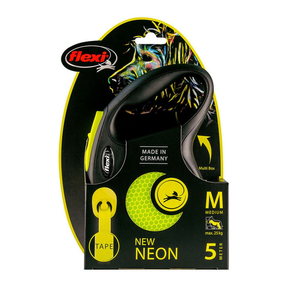 Lesă pentru câine Flexi NEW CLASSIC NEON 5 m Mărimea S