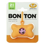 Dozator de Saci pentru Animale de Companie United Pets Bon Ton Nano Classic Câine Portocaliu Plastic reciclat (6 x 3 x 4 cm)