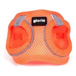 Ham pentru câini Gloria Air Mesh Trek Star Reglabil Portocaliu Mărimea XXXS (18-20 cm)