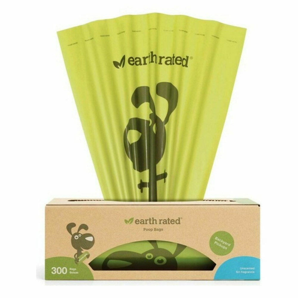 Dozator de Saci pentru Animale de Companie Earth Rated UNSCENTBIO300 Hârtie Plastic (300 uds)