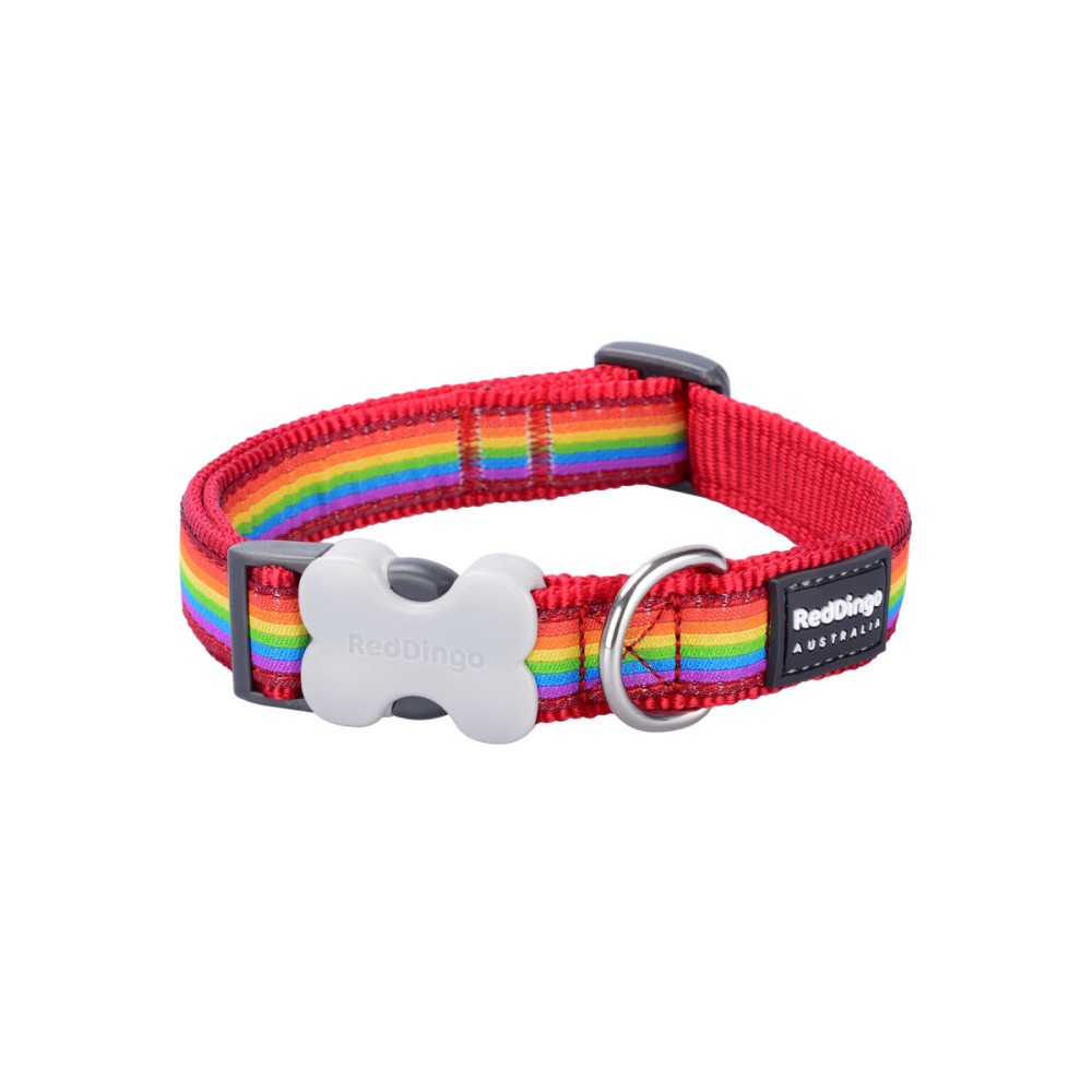 Zgardă pentru câini Red Dingo Rainbow 20-32 cm Multicolor