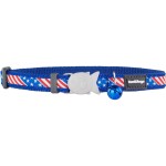 Zgardă pentru câini Red Dingo STYLE US FLAG 31-47 cm