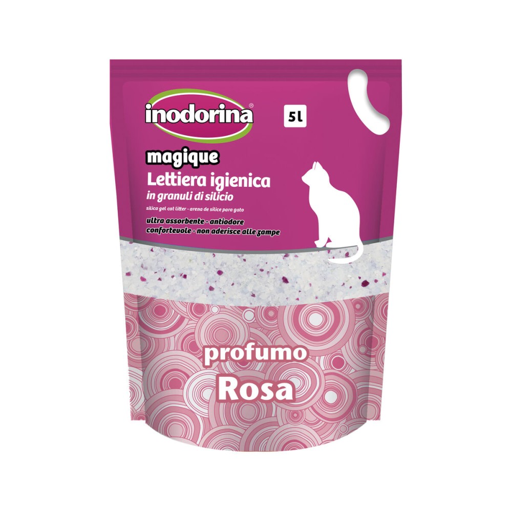 Nisip pentru pisici Inodorina MAGIQUE ROSE Trandafiri 5 L