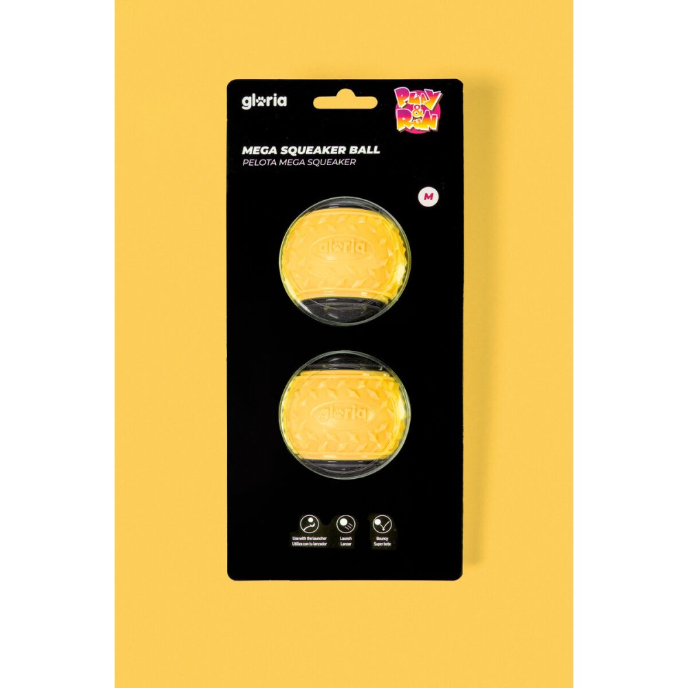 Minge pentru animale de companie Gloria PLAY AND RUN Galben TPR M 6,35 cm 2 Unități