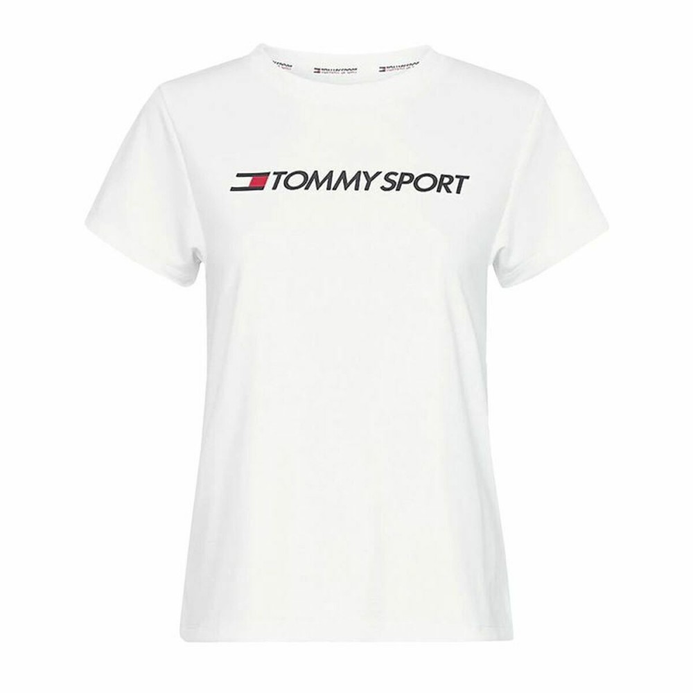 Tricou cu Mânecă Scurtă Bărbați Tommy Hilfiger Logo Chest Alb
