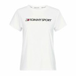 Tricou cu Mânecă Scurtă Bărbați Tommy Hilfiger Logo Chest Alb
