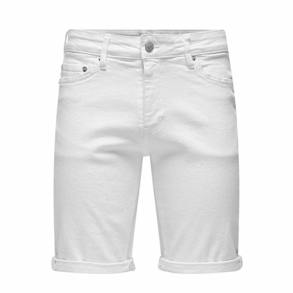 Pantaloni Scurți pentru Bărbați Only & Sons Onsply 9297 White Alb