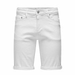 Pantaloni Scurți pentru Bărbați Only & Sons Onsply 9297 White Alb