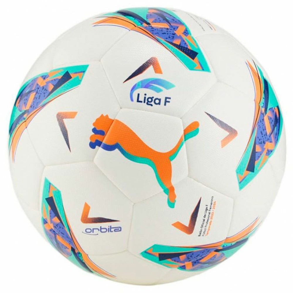 Minge de Fotbal Puma Orbita Liga F Alb Multicolor Mărimea 4