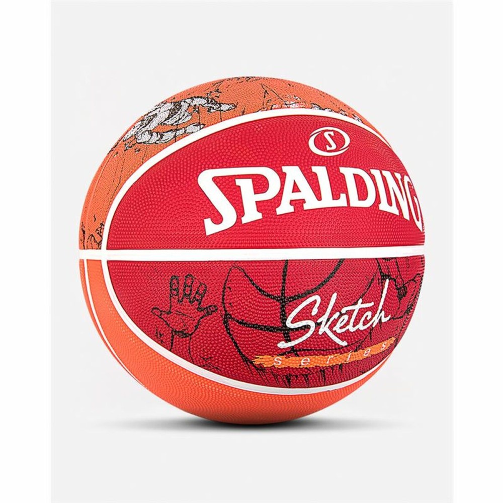 Minge de Baschet Spalding Sketch Dribble Roșu Cauciuc (Mărimea 7)