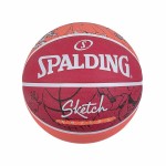 Minge de Baschet Spalding Sketch Dribble Roșu Cauciuc (Mărimea 7)