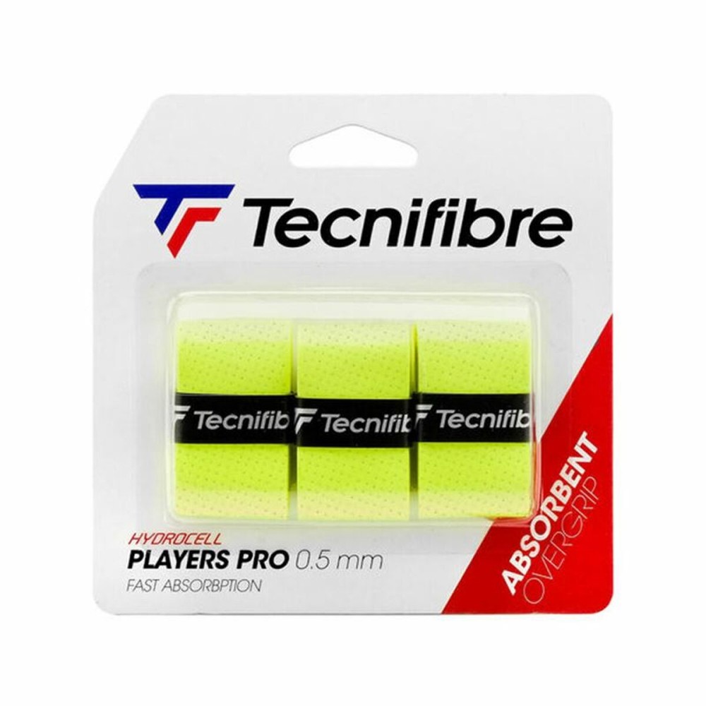 Overgrip de Tenis Tecnifibre Players Pro Neon Galben 3 Unități