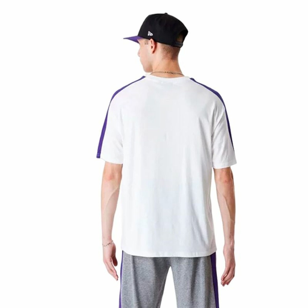 Tricou cu Mânecă Scurtă Bărbați New Era NBA Colour Block LA Lakers Alb