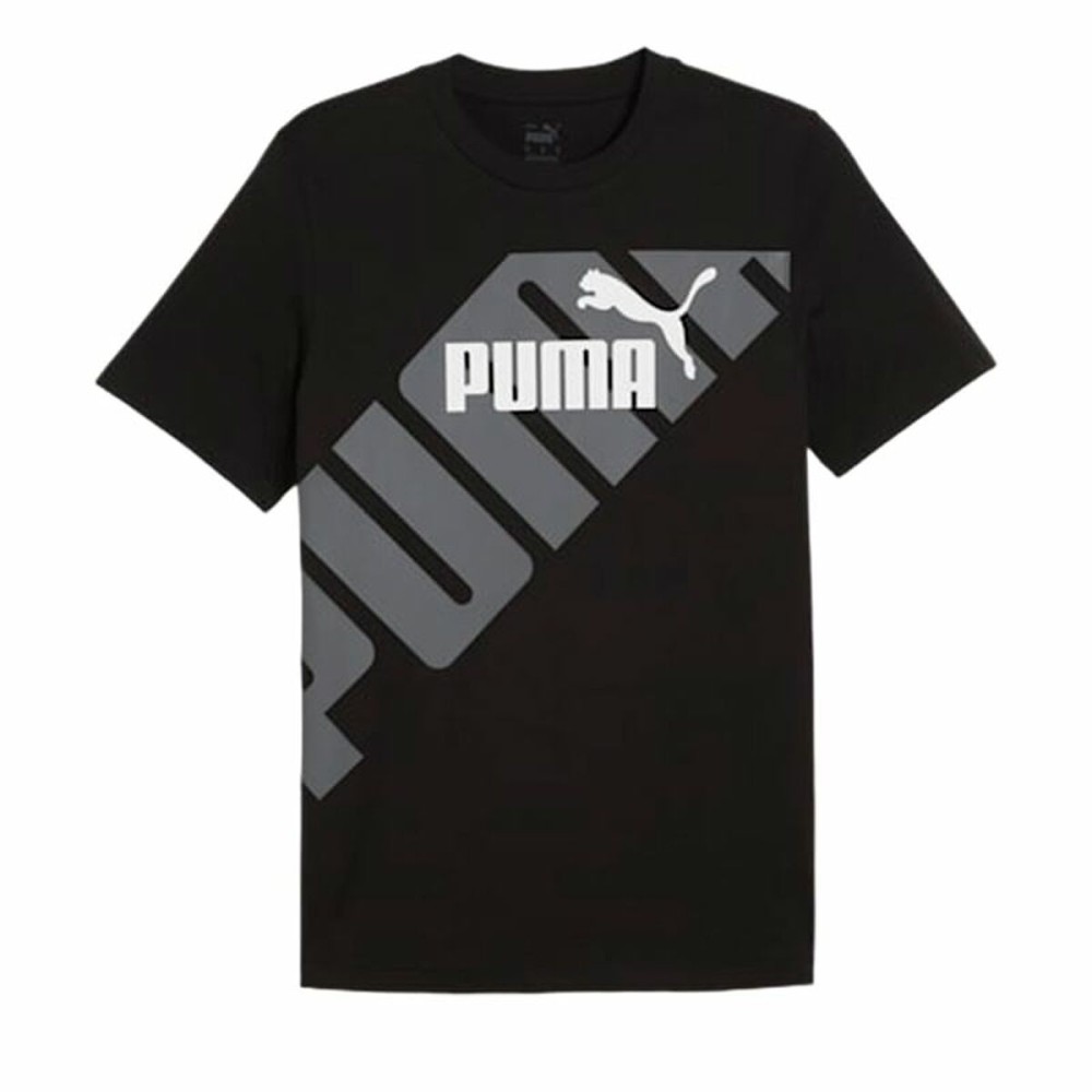 Tricou cu Mânecă Scurtă Bărbați Puma POWER Graphic Negru